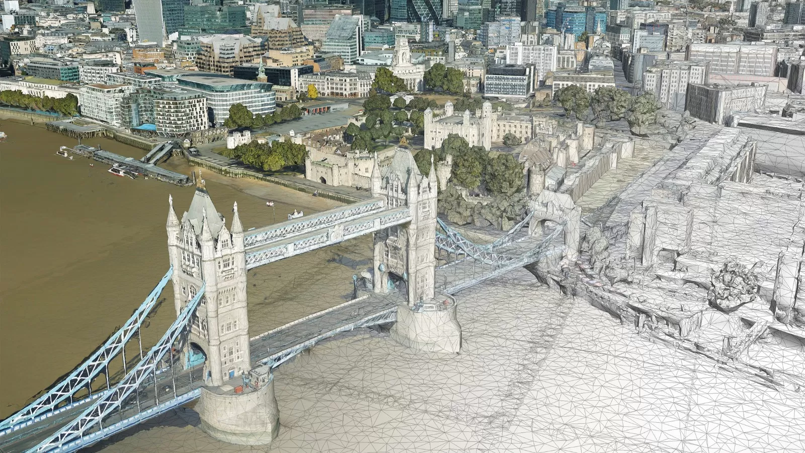 MetroVista mesh of tower bridge in London