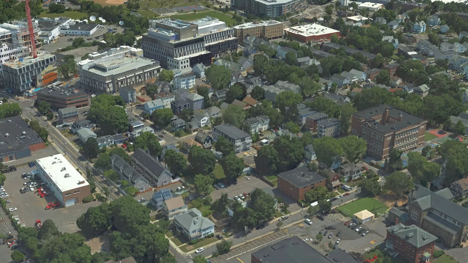 Image of a 3D mesh of Harvard Campus